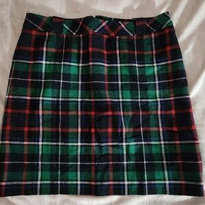 Talbots Plaid Mini Skirt - Red and Green